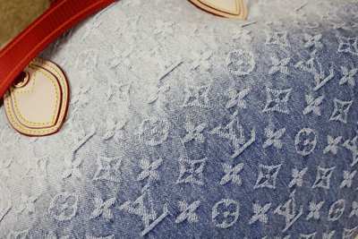 discount louis vuitton handbags monogram denim m40411 blue wholesale