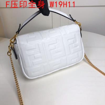 wholesale quality fendi bags full embossed f logo white