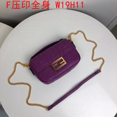 wholesale quality fendi bags full embossed f logo purple