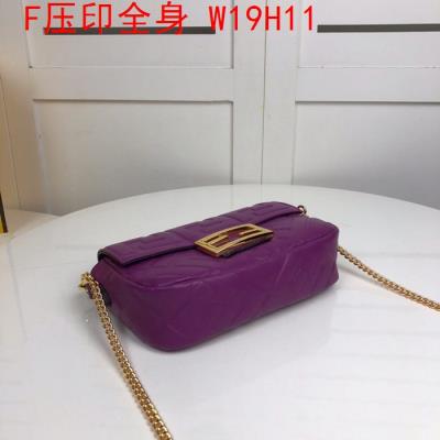 wholesale quality fendi bags full embossed f logo purple