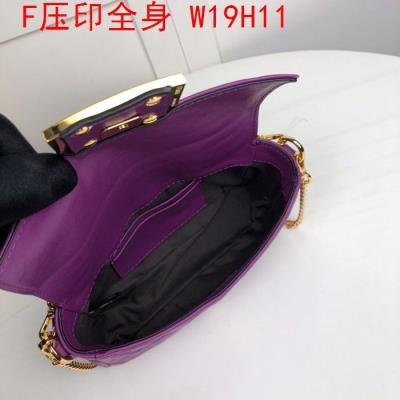 wholesale quality fendi bags full embossed f logo purple