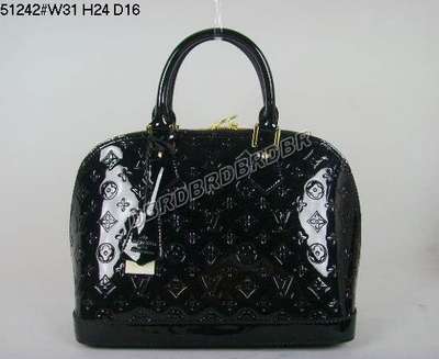 Discount Louis Vuitton Handbags Monogram Vernis M93596 black Wholesale