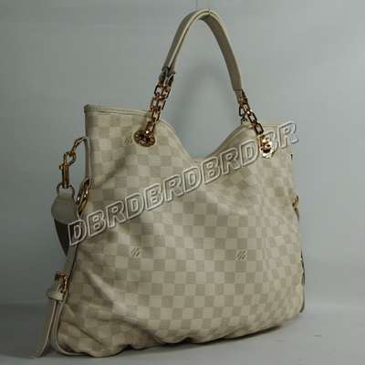 discount louis vuitton handbags leather n91952 beige white wholesale