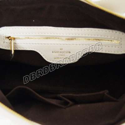 discount louis vuitton handbags leather n96018 beige white wholesale