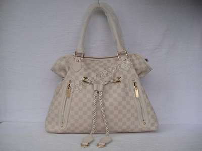 Discount Louis Vuitton Handbags Leather M91621 beige white Wholesale