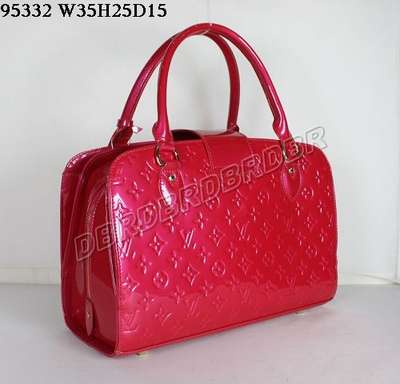 discount louis vuitton handbags monogram vernis m95332 rose red wholesale