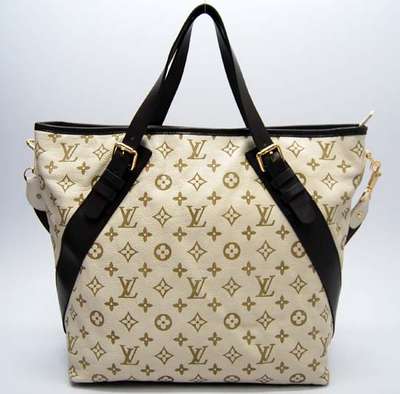 Discount Louis Vuitton Handbags Leather M96604 beige white Wholesale