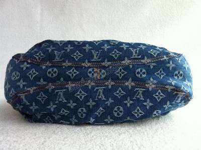 discount louis vuitton handbags monogram denim m40417 blue wholesale