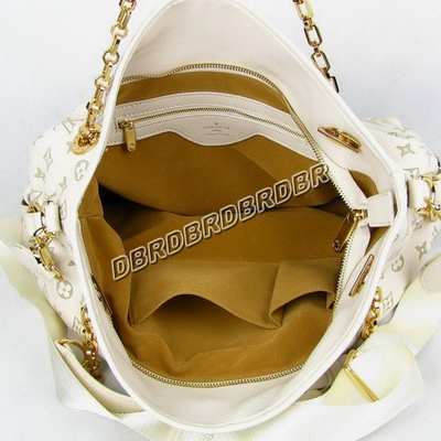 discount louis vuitton handbags leather m93180 beige white wholesale