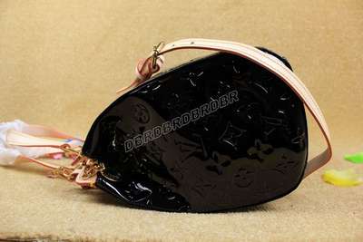 discount louis vuitton handbags monogram vernis m91619 black/gray wholesale