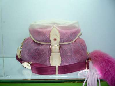 Discount Louis Vuitton Handbags Monogram Denim M40412 pink Wholesale