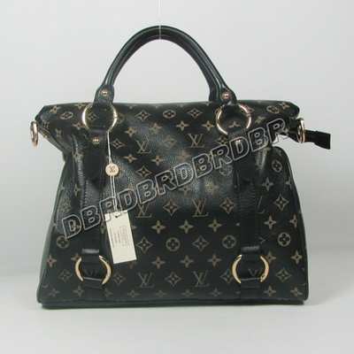 discount louis vuitton handbags leather m41232 black wholesale