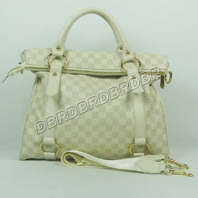 Discount Louis Vuitton Handbags Leather N41232 beige white Wholesale