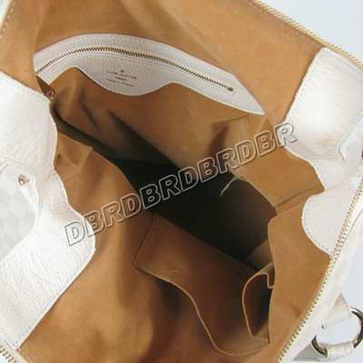 discount louis vuitton handbags leather n41232 beige white wholesale