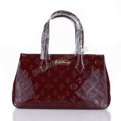 Discount Louis Vuitton Handbags Monogram Vernis M93642 purplish red Wholesale