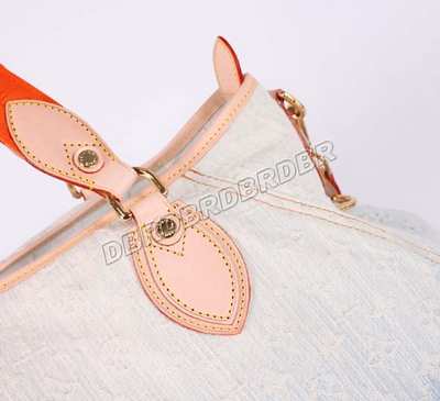 discount louis vuitton handbags monogram denim m40411 light blue wholesale