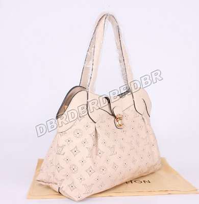 discount louis vuitton handbags monogram mahina m93465 beige white wholesale