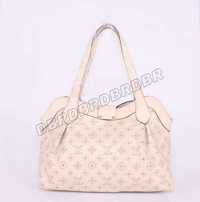 discount louis vuitton handbags monogram mahina m93465 beige white wholesale