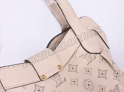 discount louis vuitton handbags monogram mahina m93465 beige white wholesale