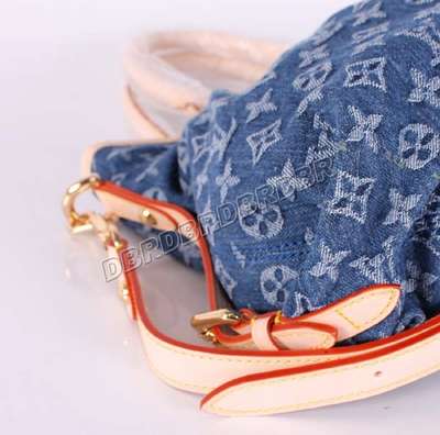 discount louis vuitton handbags monogram denim m95349 blue wholesale