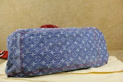 discount louis vuitton handbags monogram denim m40411 blue wholesale