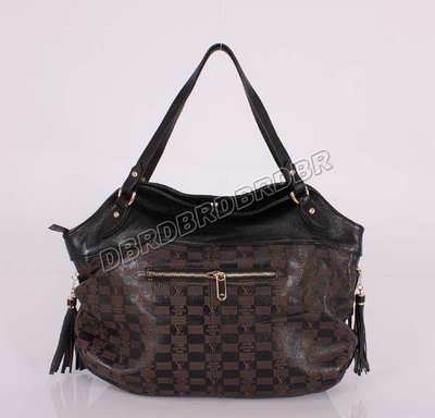 discount louis vuitton handbags leather m95018 black/gray wholesale