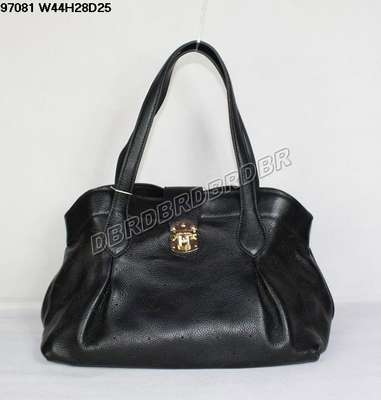 Discount Louis Vuitton Handbags Monogram Mahina 97081 black Wholesale