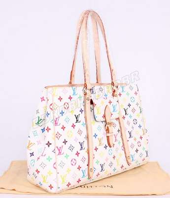 discount louis vuitton handbags monogram multicolore m40100 white wholesale