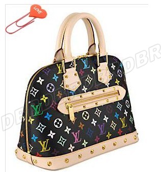 Discount Louis Vuitton Handbags Monogram Multicolore M92647 black Wholesale