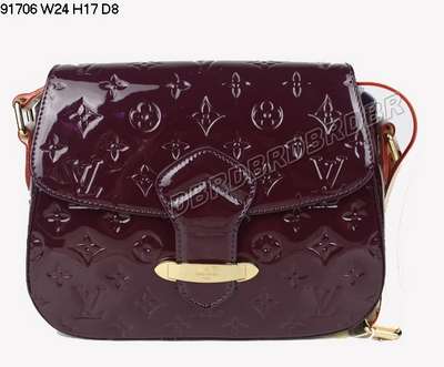 Discount Louis Vuitton Handbags Monogram Vernis 91706 purple Wholesale