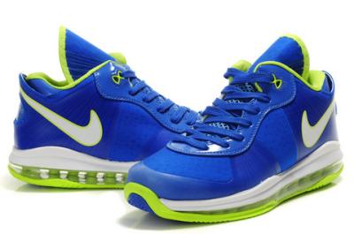 cheap james 8 basketball shoes low cut blue/white/green no. 112