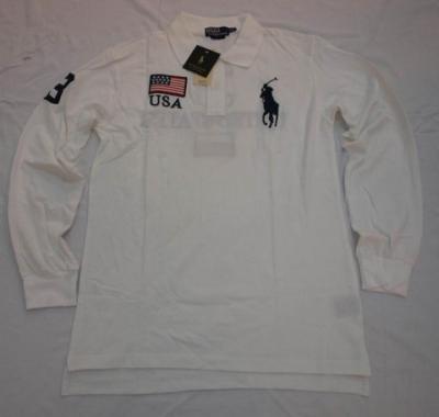 Ralph Lauren men Polo shirt-long sleeve-white No.331