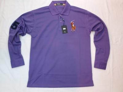 Ralph Lauren men Polo shirt-long sleeve-purple No.338