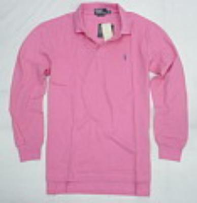 Ralph Lauren long sleeve men polo shirt-pink-small pony No. 171