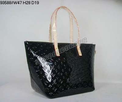 discount louis vuitton handbags monogram vernis m93588 black/gray wholesale