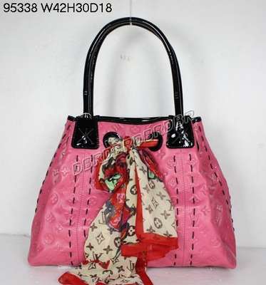 discount louis vuitton handbags leather 95338 rose red wholesale