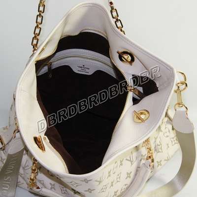 discount louis vuitton handbags leather m91952 beige white wholesale