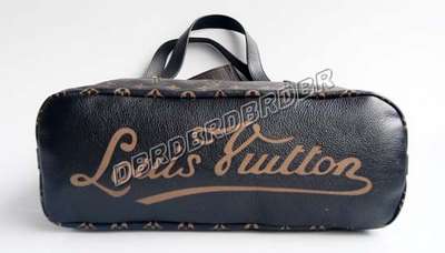 discount louis vuitton handbags leather m95828 monogram black wholesale