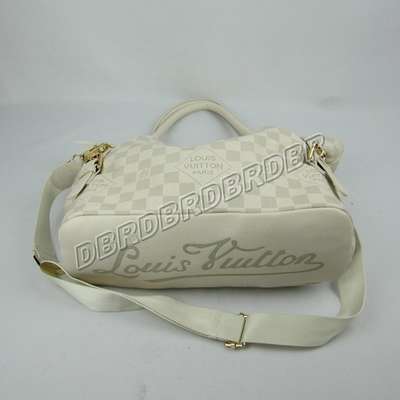 discount louis vuitton handbags leather n41291 beige white wholesale