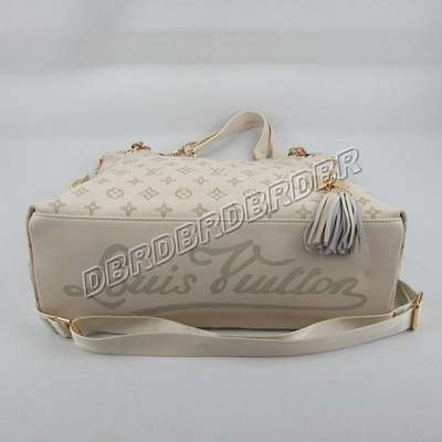 discount louis vuitton handbags leather m96868 beige white wholesale