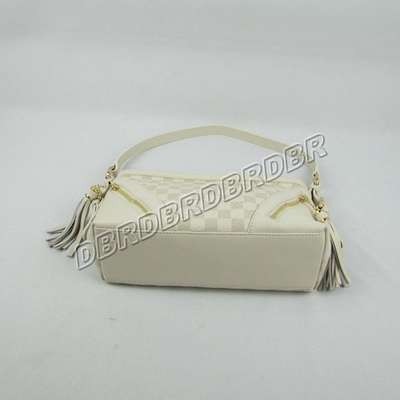 discount louis vuitton handbags leather n96883 beige white wholesale