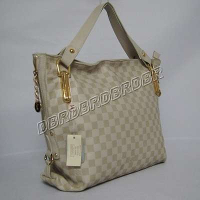 discount louis vuitton handbags leather n96060 beige white wholesale