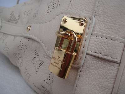 discount louis vuitton handbags monogram mahina m93175 beige wht wholesale