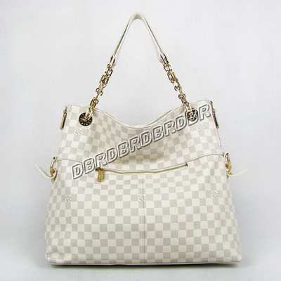 discount louis vuitton handbags leather n95130 beige white wholesale