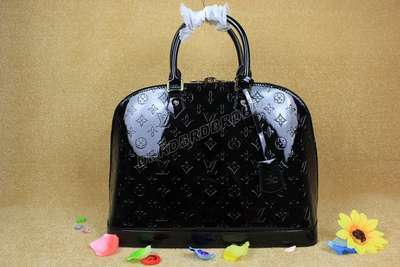 discount louis vuitton handbags monogram vernis m93625 black wholesale