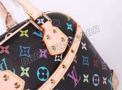 discount louis vuitton handbags monogram multicolore m92662 black pink wholesale