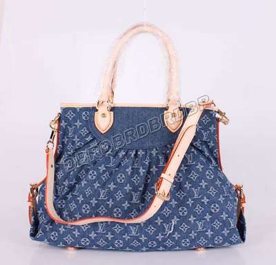 discount louis vuitton handbags monogram denim m95350 blue wholesale