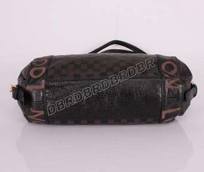 discount louis vuitton handbags leather m96698 black/gray wholesale