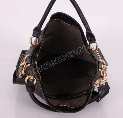 discount louis vuitton handbags leather m98108 black/gray wholesale