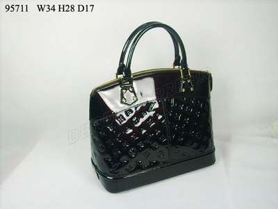 discount louis vuitton handbags monogram vernis m95711 black wholesale